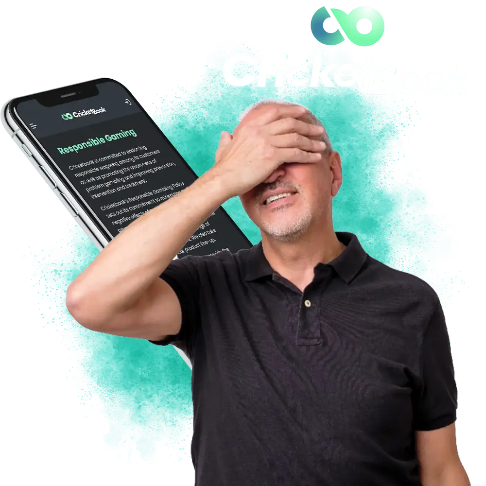 Cricketbook helps users to control themselves, allows them to play only from the age of 18, as well as control betting costs.