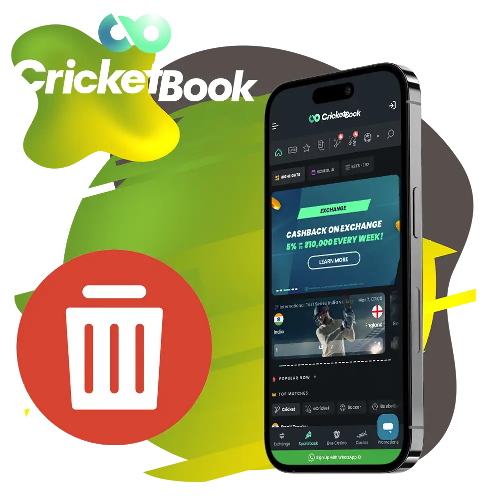 Just in case you feel that you can't control your spending - you can easily delete your account from the Cricketbook platform.