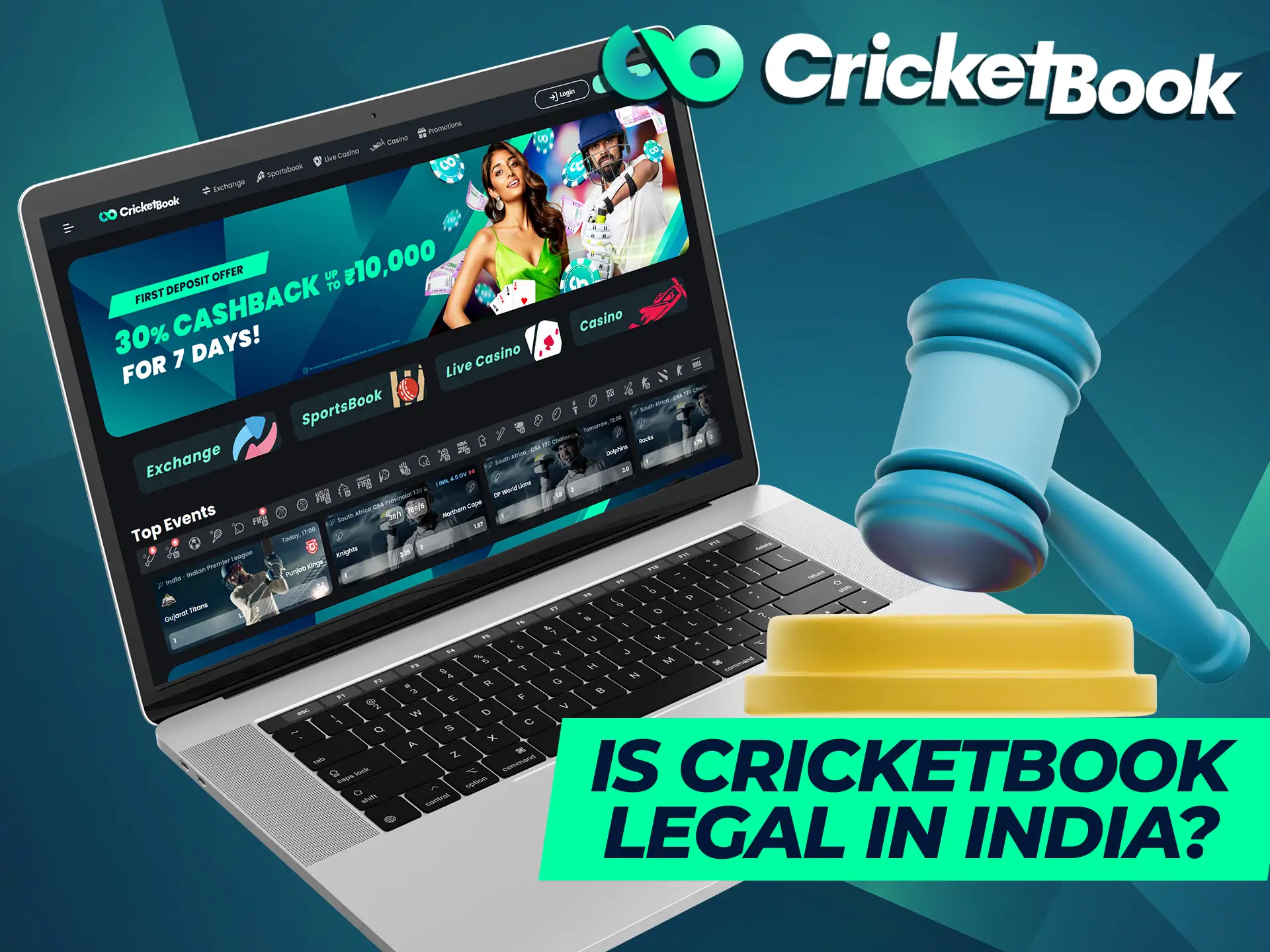 CricketBook operates legally in India.